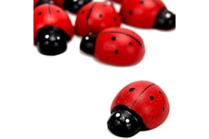 JOY STORE 50pz di Coccinelle Rosse adesive di Diverse Dimensioni. Coccinelle Decorative per bomboniere. (4 dimensioni)