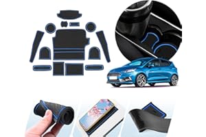 ZCLINKO Compatible with Ford Fiesta MK8 2017-2023 2024 Car Mats Non-Slip Mats UK Car Rubber Mats Centre Console Armrest Cup Holder Door Seam Interior Mats Fiesta ST Line X Accessories