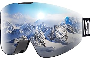VENNERLI Ski Goggles Snow Goggles OTG Anti-Fog for Women Men Adults Interchangeable Lens 100% UV 400 Protection for Outdoors Snowmobile Skiing Skating
