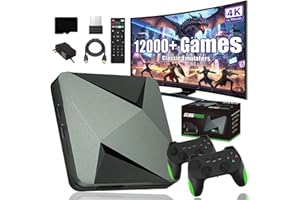 HOPASRISEE 2026 Upgrade Retrowave G13 Ultra 120000 Spiele, 4K HD G36 Pro Retro Konsole, Plug & Play Video Games with 2/4 Wireless HDMI Controllers for TV (256G-120000,2 Controllers)