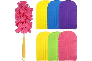 Junrvivy 6 stycken dammmagneter, påfyllningspaket för Swiffer, återanvändbar för Swiffer dammmagnet dammvippa tvättbar, super