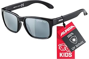 ‎ALPINA ALPINA MITZO - Verspiegelte Sonnenbrille für Kinder und Jugendliche, besonders bruchsicher für alle Abenteuer, mit UV-A-, B- & -C-Schutz