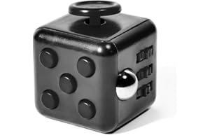 GOODS+GADGETS Cube anti-stress, jouet de motricité manuelle, de concentration et anti-stress, gadget anti-stress, noir