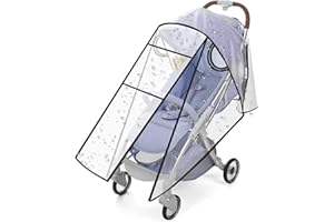 REZOLITE Universal Baby Stroller Rain Cover with Nylon Waterproof Zipper - Fit Most Prams & Strollers