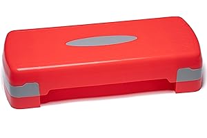 ‎PRISP PRISP Höhenverstellbarer Stepper mit 2 Stufen (10/15 cm), 68 x 28 cm Steppbrett für Aerobic und Fitness-Workouts, kompaktes Trainingsgerät für Zuhause, Step Brett