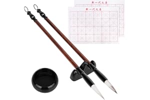 PWSAP Zestaw 6 chińskich pędzli do kaligrafii Kanji, japoński Sumi, profesjonalne pędzle do rysowania i malarstwa dla początkujących artystów