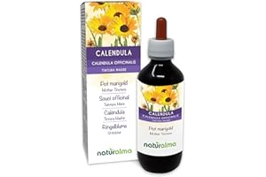 Caléndula (Calendula officinalis) capítulos florales Tintura Madre sin alcohol Naturalma - Extracto líquido gotas 200 ml - Complemento alimenticio - Vegano