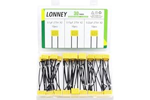 LONNEY Condensatori di Soppressione Kit Condensatore Polipropilene Anti Interferenza 3Valori 30pz Condensatori di Soppressione LED per Indicatori di Direzione, Lampade LED Lampeggianti e Non Emittenti