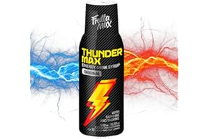 FruttaMax Energy Drink Syrup – Fizzy Caffeinated Syrup with Low Sugar | Soda Maker Compatible, Great for Active Lifestyle 500ml - ThunderMax