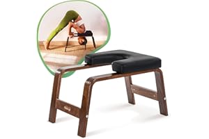 FeetUp - Sedia da Yoga a inversione Originale, Panca Inversioni Sirsasana, per Il rilassamento e l'allenamento della Forza, Sgabello Yoga con App, Prodotto nell'UE (Chocolate, Black)