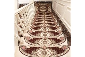 Liveinu Tappetini per Scale Antiscivolo Autoadesiva Sicurezza Tappeto Domestici Tappetino Antiscivolo e Fonoassorbente con Retro Adesivo caffè 24x65cm (15 Pezzi)