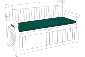 Gardenista Garden Bench Cushion 128x50cm | Water Resistant Outdoor Iceni, Eden & Storage Bench Cushions | Soft and Comfortable Patio Furniture Swing Bench Pads | Durable & Easy to Clean (Green)
