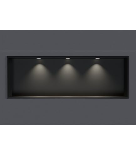 Wiesbaden Sunk inbouwnis 30 x 60 x 10 cm Mat zwart 33.2183