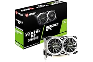 MSI - GeForce GTX 1650 D6 VENTUS XS OC Tarjeta Gráfica (4 GB DDR 6, 896 núcleos, 1620 MHz, DVI, DisplayPort, HDMI, PCI Express x 16)