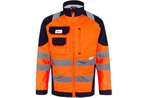 Generisch CraftGear Arbeitsjacke Herren Herbst - Reflektierende Jacke Arbeitskleidung Arbeitsjacke Männer Warnschutzjacke