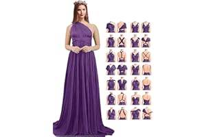 Y WJING YI JIA Womens Infinity Bride Dress Wedding Dresses for Women Formal Dresses Bridal Party Dresses for Women Bridesmaid Dress Ladies Maxi Dress with Bandeau Top