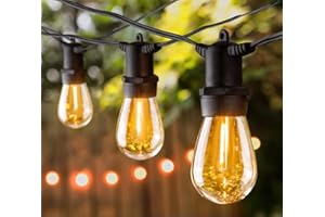 Maihaha 32m Festoon Lights Outdoor, 30x1w Led Dimmable Bulbs, IP65 Waterproof Commercial Grade Outdoor String Lights for Garden, Fence, Pergola, 2200k Warm White (Low Voltage)