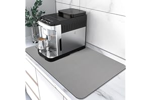 SOLIC Kaffeematte Super saugfähige Trocknungsmatte Kaffeebar-Zubehör Passt mit wasserfester Gummirückseite Passt unter Coffee Mat