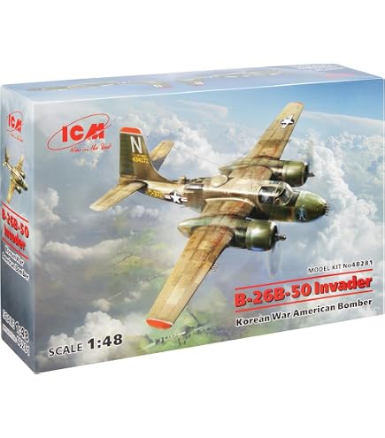 Maquette ICM 1/48 – B-26K Counter Invader – Avion D'attaque Américain – Kit échelle, Collectionneur 14+