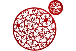 D.P Set Of 8 ROUND Red Felt Christmas Dinner Table Place Mats And 8 Coasters