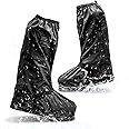 MAKINGTEC Black Waterproof Shoe Cover, Snow and Rain Boot Cover with Reflector, Reusable Non-Slip Shoe Cover, Suitable for Gardening, Motorcycle, Cycling, Rainy Day, Unisex (XL)