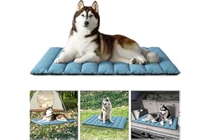 WESTERN HOME WH Hundebett Outdoor Hundedecke für Unterwegs wasserdichte Camping Hundedecke Outdoor Faltbar Hundebett Inklusive Aufbewahrungstasche Camping und Wandern-110x68 cm (Blau)