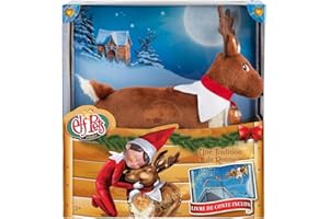 The Elf on the Shelf - Le Coffret Tradition Renne - avec Livre de Conte Illustré - L’Elfe sur l’Étagère Tradition de Noël - Peluche Noël