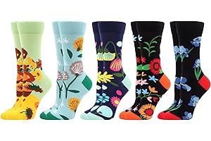 WeciBor Women's Funny Casual Combed Cotton Socks Packs
