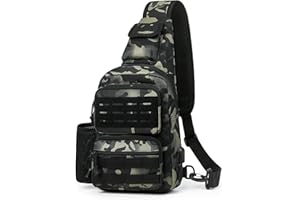 HUNTVP Sling Bag, Chest Bag, Men's Sling Bag Crossbody Backpack Shoulder Bag Pack for Mens Women Travelling, Cycling, Hiking, Camping