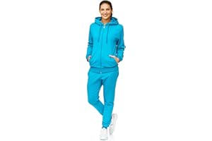 Violento Jogginganzug | Damen | Frauen | Trainingsanzug | Tracksuit | Uni Colour | Sportanzug | Fitness 586 Basics Baumwolle | Homewear Präsentationsanzug