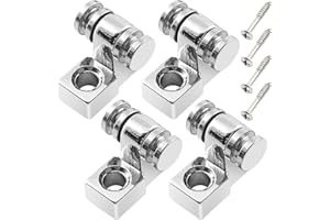 Yuiturt 4PCS Roller Guitar String Trees Guides Retainers, Chrome String Retainers with Mounting Screws for Fender Strat/Tele, Locking String Guides for Electric Guitar Tuning Stability