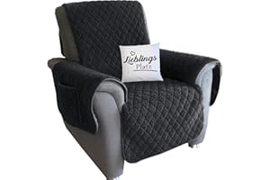 JEMIDI Sherpa - Funda protectora reversible para sillón, color antracita