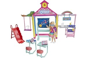 Barbie Club Chelsea Doll and School Playset, 6-Inch Blonde, with Accessories, Gift for 3 to 7 Year Olds, GHV80