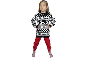 LUXE DIVA Maglione natalizio unisex lavorato a maglia Rudolph