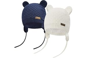 heekpek Cappello Bambino Cappello Maglia Berretto Beanie Cappellino a Maglia Invernale Unisex Bambini Caldo Cappello con Orecchie per Cappelli da Bambino