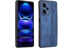 XINYEXIN Funda para Xiaomi Redmi Note 12 Pro 5G, Ultradelgado Antideslizante Antichoque Carcasa, Funda Protectora de Cuero Vintage - Azul