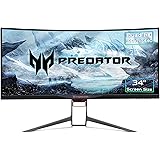 Acer Predator X34P Gaming Monitor 34 Zoll (86 cm Bildschirm) QHD, HDMI:50Hz, DP:100Hz, OC DP:120Hz, 4ms (G2G), HDMI 1.4, DP, 