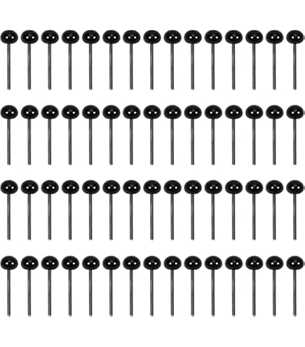 Occhi Di Sicurezza In Vetro Nero TOAOB - 100 Pezzi, 3-12 Mm Per Bambole E Peluche - Foto 3