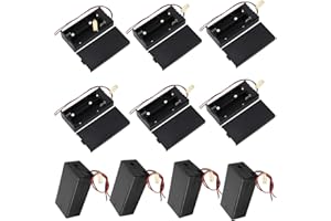 LSGOODCARE Ltsstoreuk Kunststoff 18650 Batterie Aufbewahrungstasche 2 Steckplätze x 3.7V für 2x18650 Batterien Halter Box Container mit ON/Aus Schalter, Packung mit 10