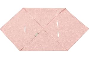 ‎KRAFTKIDS KraftKids Decke für Babyschale in Musselin rosa Punkte, 75 x 75 cm große Baby-Decke, luftige und praktische Musselin Decke für heiße Tage im Sommer