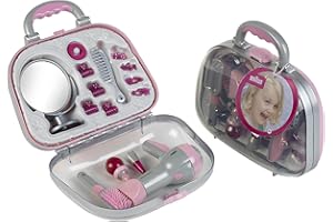 Klein Cuisine Mallette coiffure avec sèche-cheveux Braun | Avec miroir, peigne et de nombreux accessoires | Jouet pour enfants à partir de 3 ans, 5859