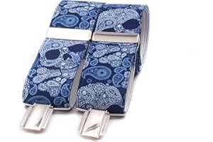 El mono con pajarita Bretelles hommes faites à la main. Bretelles de pantalon pour homme avec 3 clips extra-forts. Des bretelles élastiques pour homme originales et durables.