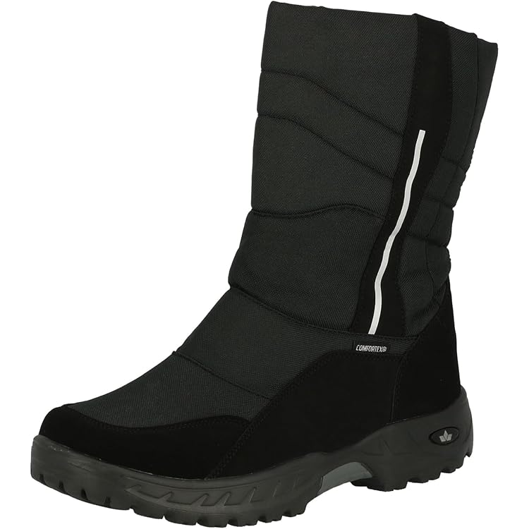 SHULOOK Winterlaarzen voor heren, waterdicht, warm gevoerde sneeuwlaarzen, winterschoenen voor heren, antislip, hoge wandelschoenen, outdoorschoenen, heren, winter, voor wandelen, werken kamperen, zwart, 44 EU