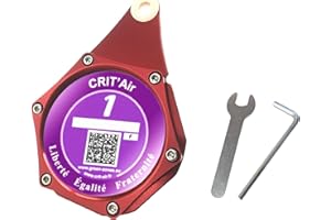 Ugozen Porte Vignette Assurance Moto, Etui Support De Vignette Crit air ou Assurance Etanche pour Moto/Quad/Scooter (Rouge)