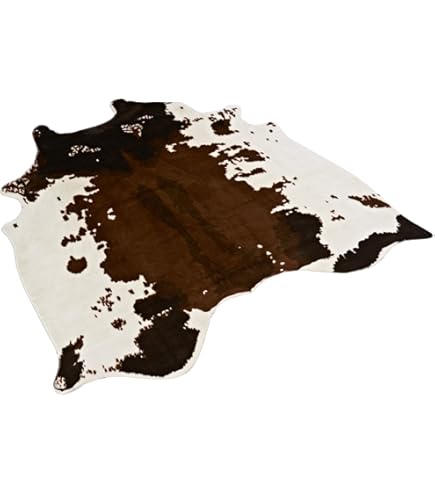 Loussiesd Koeienhuid Decor Tapijt Rustieke Westerse Woonkamer Tapijten Koeienbont Patchwork Accent Tapijt Cover Kamer Decor Boerderij Indoor Vloermat Gebied Tapijt 100 x 150 cm