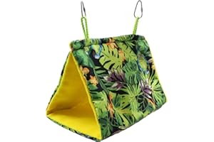 MIMZEMAMZ Amaca per Uccelli Pet Gabbia Morbida - in piedi amaca triangolo Bird Pappagallo Nido Amaca Letto Hamster House Morbida sospesa Giocattolo per pappagallini Eclectus Parrocchetto Cockatiels Lovebird