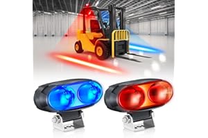 Dinfu 30W Luz LED Estroboscopica Carretilla Elevadora ajustables en rojo/azul Luz de Advertencia 12v-100v luces de advertencia para carretillas elevadoras Camión Tractor