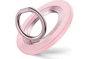 SYNCWIRE Anneau de Support magnétique pour téléphone Portable MagSafe - Aimant Puissant N55 - Rotation à 360 ° - pour iPhone 15 14 13 Pro Max Plus - avec Plaque métallique pour MagSafe