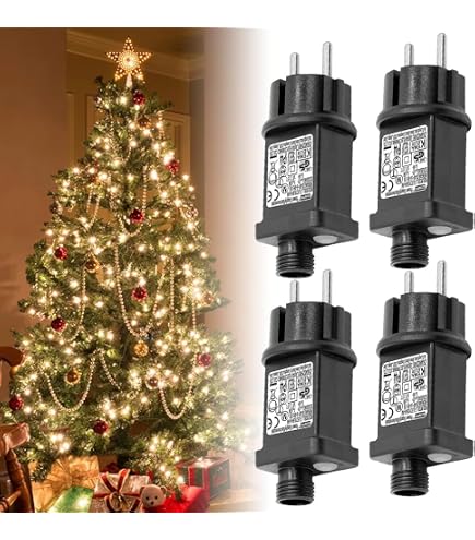 Transformateur LED 12W 15-31V Avec 8 Modes + Minuterie - IP44 étanche - Pour Guirlandes Noël - 5