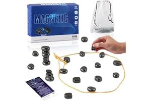 EKKONG Gioco di scacchi magnetici,Gioco da tavolo a scacchi con pietre magnetiche,Gioco Da Tavolo Magnetico,Magnetic Chess Game,Set Di Scacchi Magnetici Da Viaggio,Magnetici Portatile per Riunioni Famiglia